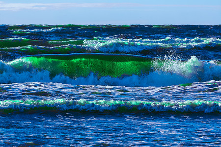 夏季海浪毁灭性海洋旅游环境天气运动飓风力量蓝色海景背景图片