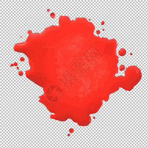 血红色红团染料画笔水彩画手工飞溅红色水滴帆布剪贴簿斑点设计图片