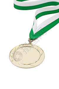 获得奖牌胜利竞赛成功金属运动金子丝带获奖红色勋章背景图片