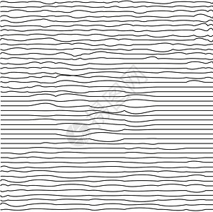 现代潮流最低波浪无缝模式 黑色线条重复纹理 甲状腺单色背景 矢量图解装饰品墙纸白色波浪状网格创造力纺织品织物艺术打印背景图片