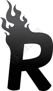 火烧首字母 alphabe标识火焰公司品牌背景图片