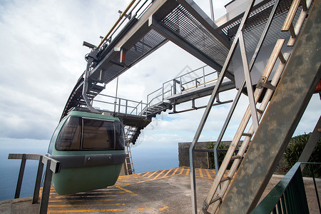 马德拉岛空中升空齿轮旅行电缆轮子新星运输背景图片