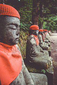 日本雕像传统菩萨观光日光地标神道森林地藏宗教旅游背景图片