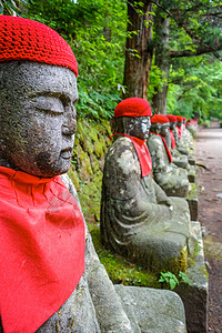 日本雕像宗教深渊结盟地标神道历史寺庙佛教徒地藏围兜背景图片