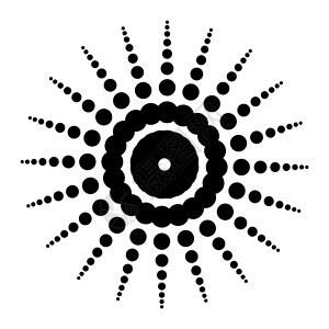 点线简单页脚边框太阳形状矢量设计边界圆圈黑色标识织物圆形网络插图白色线条背景图片