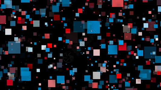 粒子视频素材抽象的彩色方块 数码插画视频电视色彩个性外汇运动立方体正方形文化技术背景