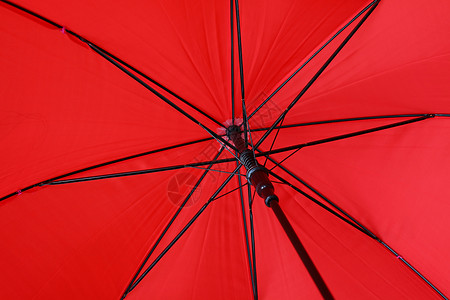 特写红伞低角度视图背景图片