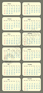 日历 2018 模板简单的计划者矢量设计商业白色办公室日程数字飞机插图季节时间规划师背景图片