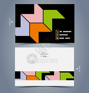 英才型商务卡设计模板马赛克卡片艺术品创造力网站技术插图横幅商业网络背景图片