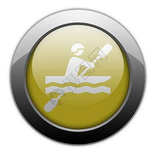 图标 按钮 平方图 Kayaking冲浪文字激流游览运动活动马球贴纸冒险指示牌背景图片