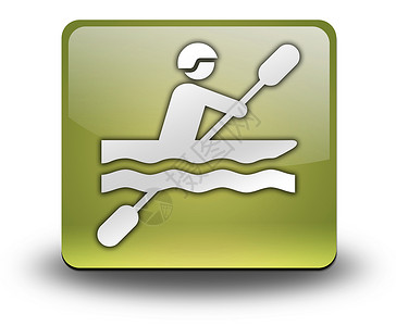 图标 按钮 平方图 Kayaking纽扣回旋文字激流插图运动指示牌马球活动皮艇背景图片