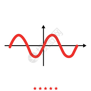正弦波图标插图颜色填充样式背景图片