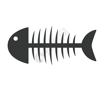 骷髅鱼 ico钓鱼生活食物骨骼死亡插图脊柱动物背景图片