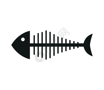 骷髅鱼 ico生活死亡脊柱钓鱼插图食物动物骨骼背景图片