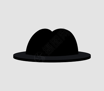 帽子图标衣服商业耳机厨师黑色插图职业收藏建筑工人警察背景图片