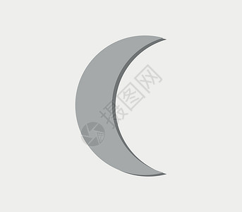 月亮图标月球月光时间星星白色新月蓝色背景图片