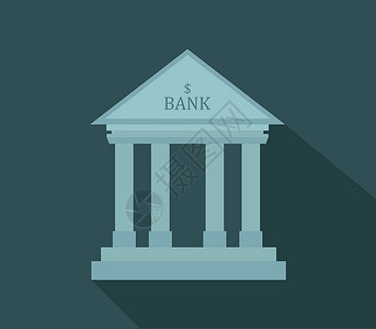 银行图标民众投资招牌建筑学银行业商业贷款插图建筑储蓄背景图片