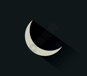 月亮图标月光月球星星蓝色白色新月时间背景图片