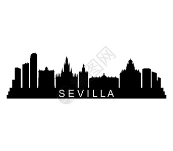 塞维利亚西班牙广场seville 天线商业旅游艺术建筑学全景地标建筑插图城市白色设计图片