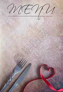 菜单背景刀具空白环境乡村丝带广告丝绸食物心形桌子背景图片