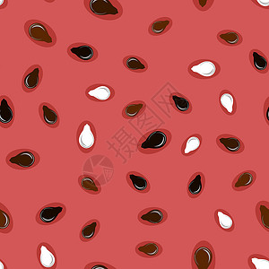 鲜甜天然成熟西瓜无缝模式热带打印插图植物食物织物季节卡通片纺织品艺术背景图片