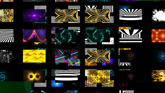 黑色 space3d 渲染中的许多不同的明亮抽象壁纸艺术几何学电脑技术外表运动几何马赛克墙纸背景图片