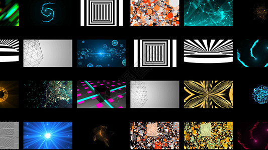 黑色 space3d 渲染中的许多不同的明亮抽象壁纸马赛克电脑运动几何学外表艺术墙纸技术几何背景图片