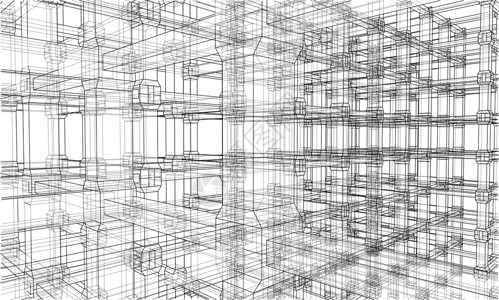 抽象的体系结构 韦克托城市几何学建筑学建筑绘画项目摩天大楼网格工地建造背景图片