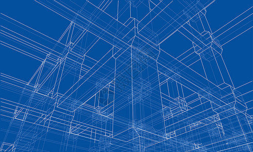 抽象的体系结构 韦克托3d摩天大楼网格几何学项目技术墙纸城市建造建筑背景图片