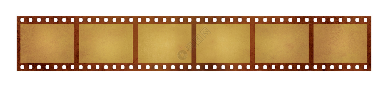 老式复古 35 毫米胶片带框边界电影摄影古董相机卷轴划痕模拟空白框架背景图片