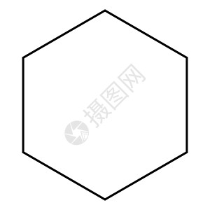 六角形图标黑色插图平面样式简单图像几何角落多边形几何学背景图片