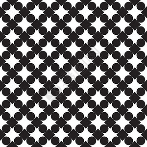 矢量无缝几何图案经典饰品墙纸商业圆圈风格装饰品艺术白色几何学黑色菱形背景图片