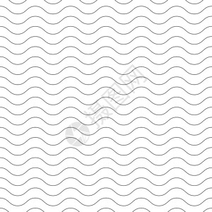 无缝波浪图案 白色背景上的黑色细线 航海和水主题 它制作图案矢量海洋海军横幅条纹曲线装饰插图卡片墙纸海浪背景图片