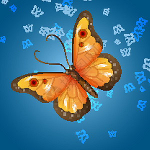 背景上美丽明亮的五彩蝴蝶 卡片 韦克托背景图片