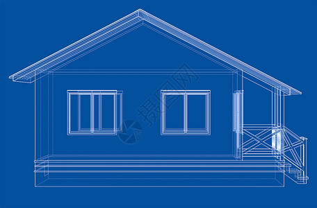 私人住宅小品3d蓝图艺术建筑师商业建筑住房绘画建筑学技术背景图片