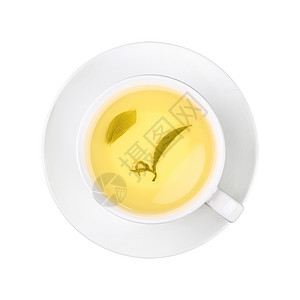 白毫乌龙茶白茶杯绿色乌龙茶 在孤立的碟盘上饮料飞碟白色制品陶瓷杯子叶子背景