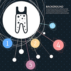 婴儿连裤袜图标 背景恰到好处 具有信息图表风格 向量插画