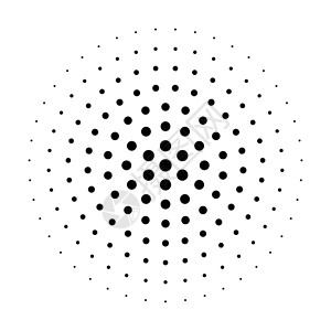抽象半色调圆黑色圆形邮票插图绘画流行音乐圆圈印刷风格印迹背景图片