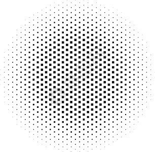 六角形排列的正方形抽象半色调渐变背景圆 黑白相间的简单时尚现代设计矢量元素背景图片