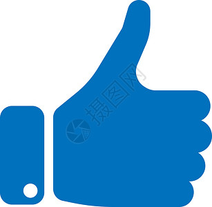 不同意手势蓝手背影图 用拇指显示 类似 同意 赞同或鼓励的手势 简单平面矢量插图设计图片
