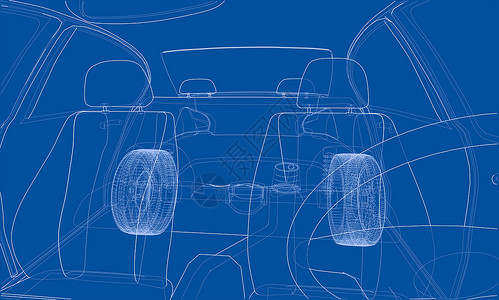 汽车内部图汽车概念车的内部内部驾驶3d工程草稿车辆绘画技术车轮运输陈列室背景