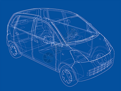 概念车蓝图汽车3d陈列室保险杠车辆框架绘画车轮驾驶运输背景图片