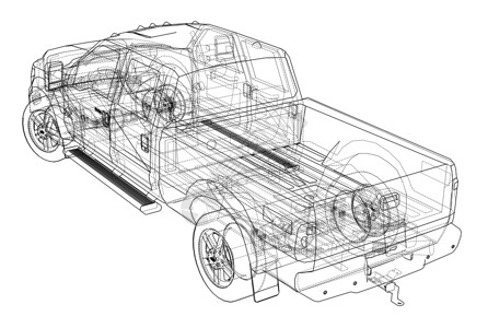 汽车 SUV 绘图大纲检查越野车3d绘画运输草稿运动车轮蓝图车辆背景图片