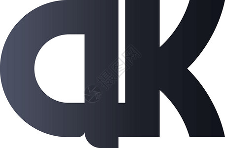 y字母logo设计AK K Black 初步字母Logo设计 大胆的单词标志设计图片