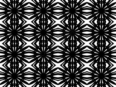 黑色白色的无缝几何图案蕾丝装饰品线条花朵韵律背景图片