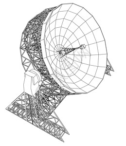 雷达卫星技术线框高清图片