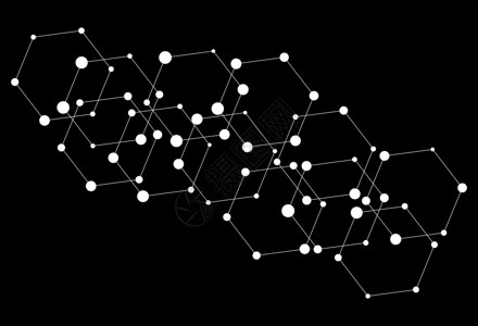 六边形连接点背景抽象分子壁纸多边形医疗线条网络数据原子化学白色节点插图背景图片