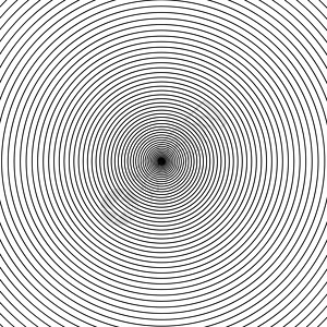 稠密的灰色同心环 震中主题 它制作图案的简单平面矢量图坡度催眠雷达中点艺术海浪圆形地震圆圈黑色插画