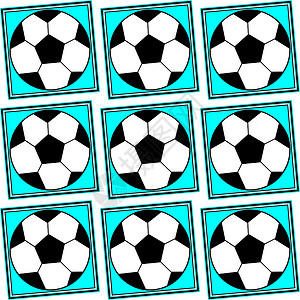 带有足球足球图像的无缝模式运动游戏步伐装饰韵律动态风格蓝色装饰品背景图片