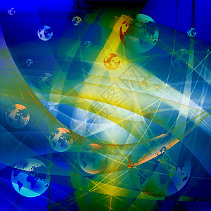 抽象背景元素曲线电脑黄色计算机图像设计墙纸线条蓝色背景图片